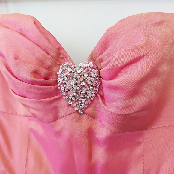 Vintage Y2K Color Shift Silk  Mermaid Formal Evening Gown - Picture 4 of 13